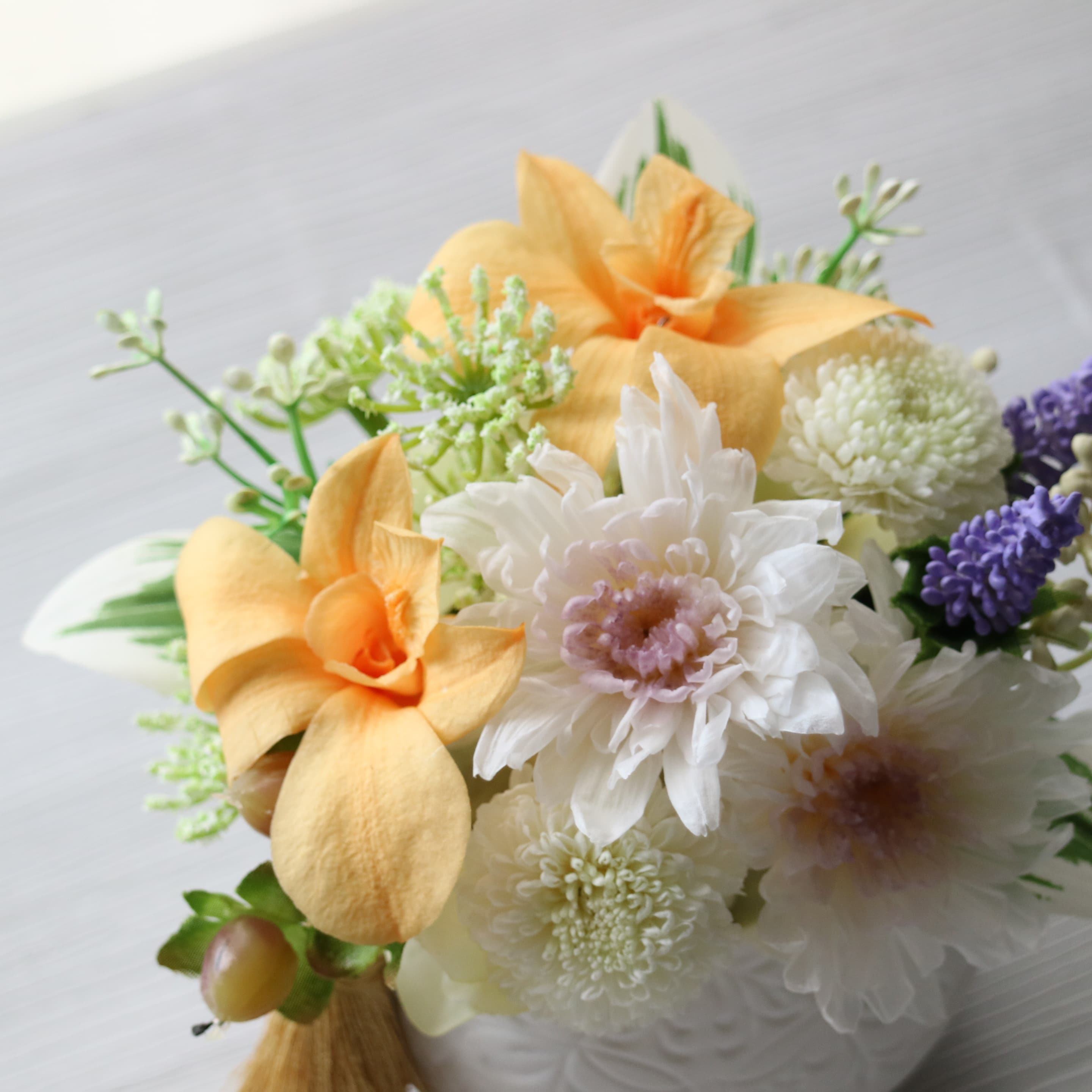 えがおさん　30枚　専用フラワーアレンジメント ボックスフラワーアレンジメント【Lsize・おまかせ色】 - Luonka