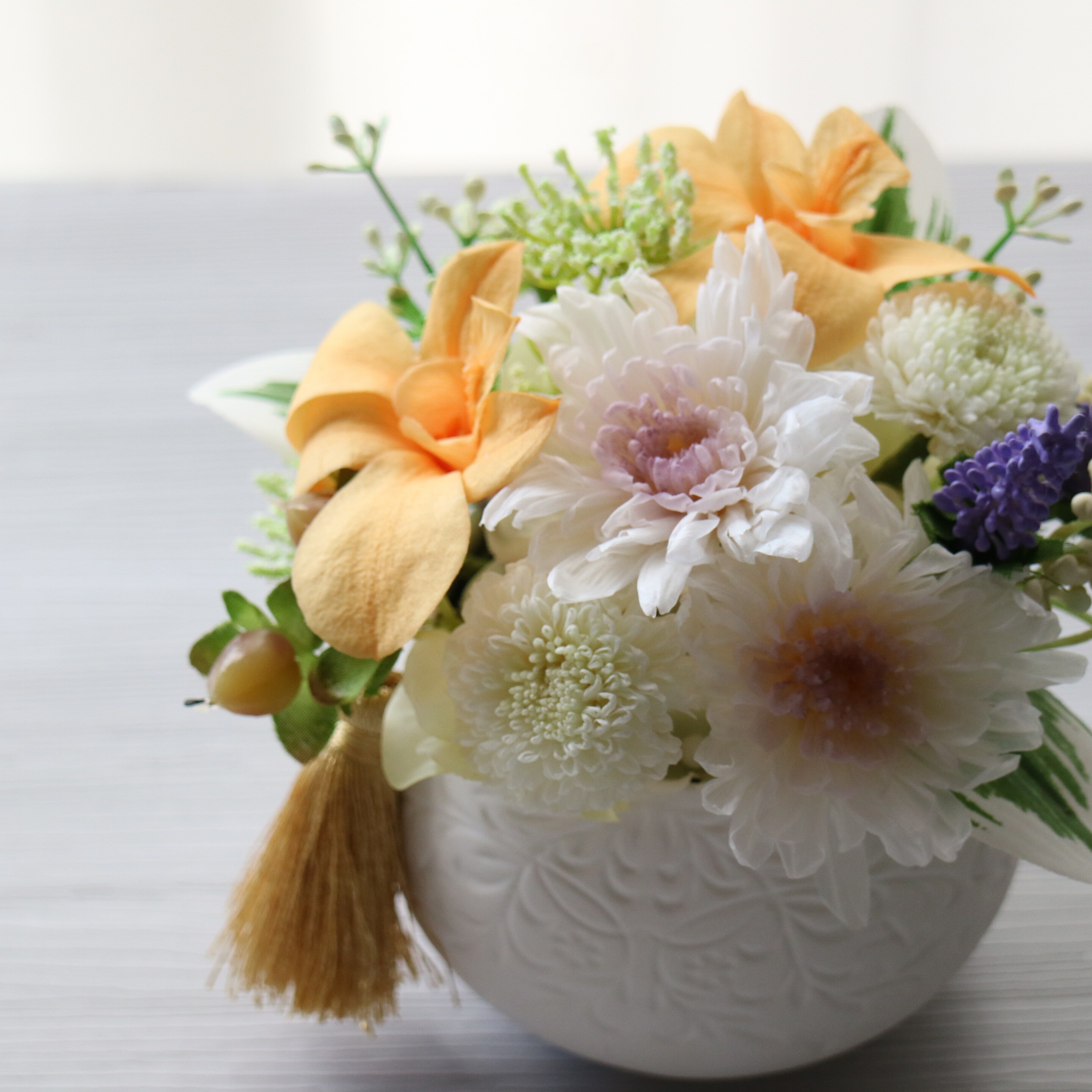 お供えのお花】優雅で高級感あふれるプリザーブドフラワー