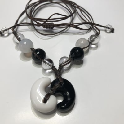 出雲勾玉 陰陽ネックレス 10mm