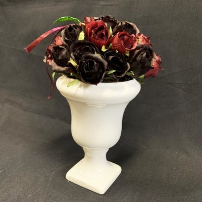 新品/シックなバラアレンジ/薔薇/360度全体から見える/置きNo53