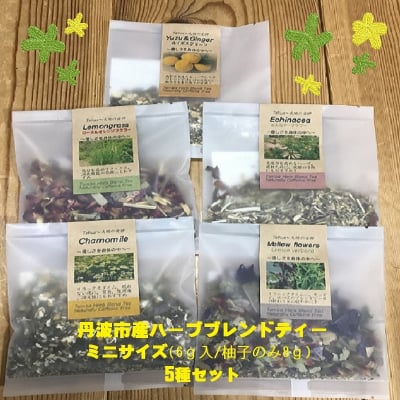 TellusHerbミニ5種セット/兵庫丹波市産ハーブブレンドオリジナルハーブティー