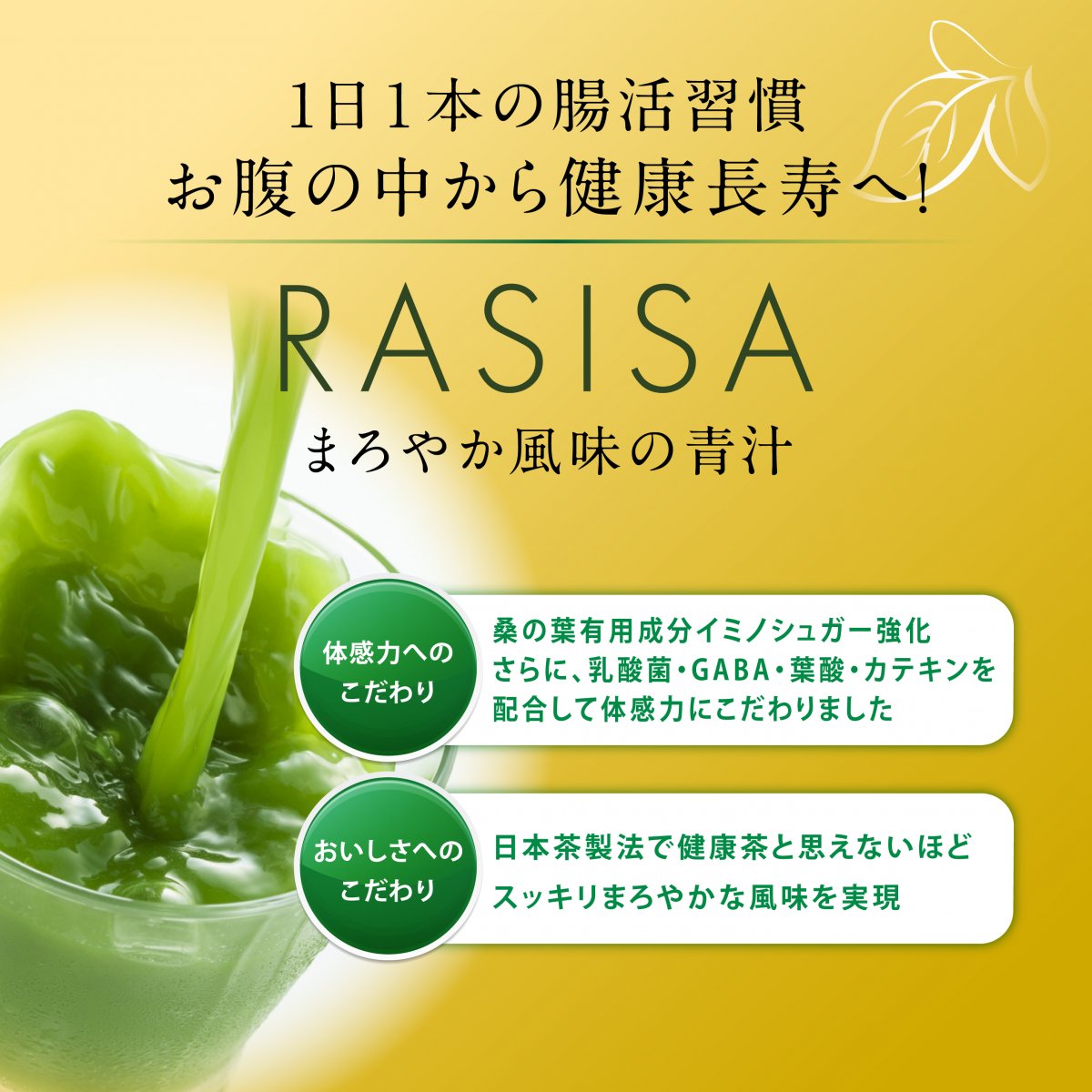 定期購入・【医師監修】腸活桑茶　まろやか風味の青汁　乳酸菌配合　桑の葉　粉末　無農薬　国産　パウダー青汁　食物繊維　葉酸　200μg　ノンカロリーGABA　糖質制限【送料・手数料無料】