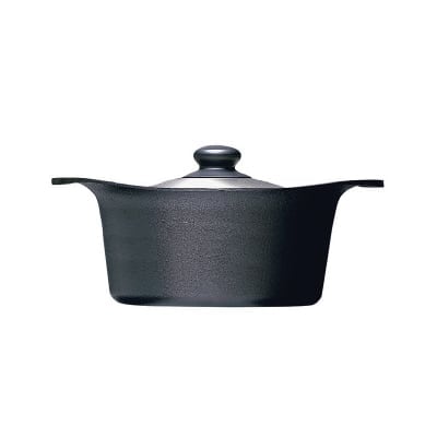 柳宗理 南部鉄器 鉄鍋深型22cm(ステンレス蓋付)