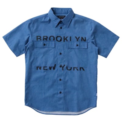 NYC RIPSTOP WOVEN ワークシャツ ライトブルー M・L・XL・2XLサイズ
