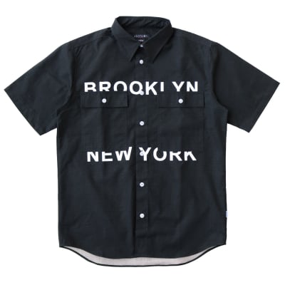 NYC RIPSTOP WOVEN ワークシャツ ブラック L・2XLサイズ