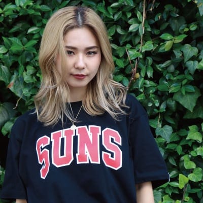 ANDSUNS COLLEGE TEE ネイビー Lサイズ