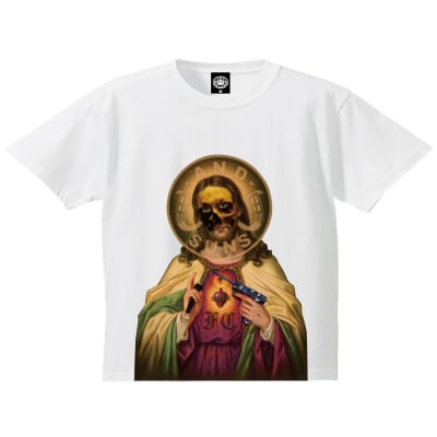 JESUS SUNS BIG PRINT TEE ホワイト XL・サイズ