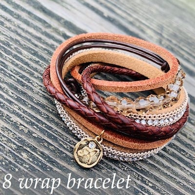 【講師様用】8wrap bracelet 作成キット(ブラウン)
