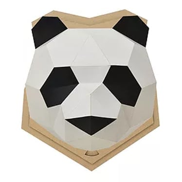 【Mサイズ】ペーパークラフト 組み立てるインテリアKAKUKAKU PANDA(パンダ)