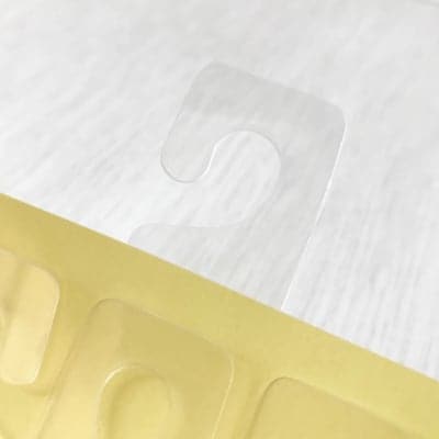 【50枚】商品陳列用 透明フックシール