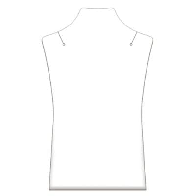 【単価27円】チェーンポケット付き!ネックレス専用台紙 ホワイト S (No.19-2432)