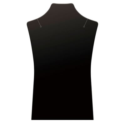 【単価27円】チェーンポケット付き!ネックレス専用台紙 ブラック S (No.19-2430)