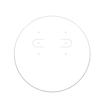 【単価21円】ピアス・イヤリング専用台紙 ホワイト 丸型 (No.19-2412)