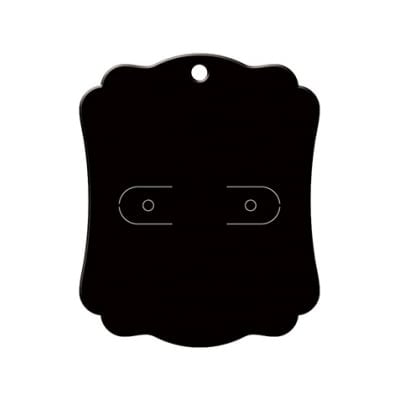 ピアス・イヤリング台紙 ブラック M (No.19-2610)