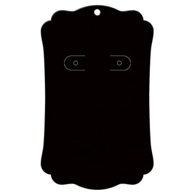 ピアス・イヤリング台紙 ブラック LL (No.19-2630)