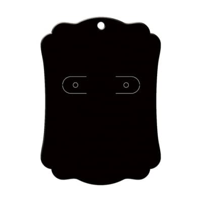 ピアス・イヤリング台紙 ブラック L (No.19-2600)
