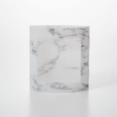 ピアスのガクブチ White Marble