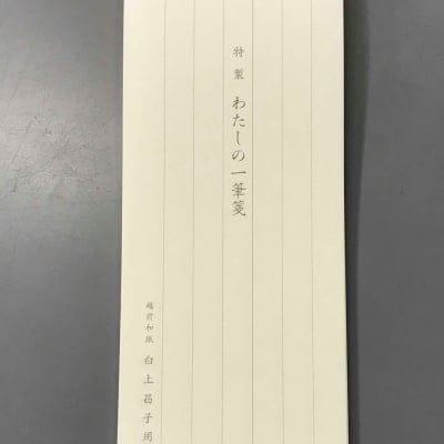 ★わたしの一筆箋(越前和紙使用) オーダー専用【3冊セット】【タテ書き】【ふんわり線】