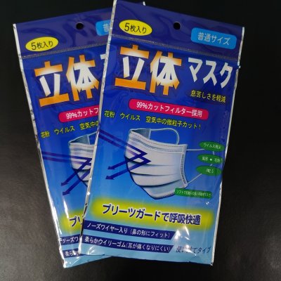 立体不織布マスク 5枚入り×2袋のセット