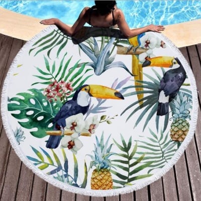 ♡オオハシビーチマット♡ 海外取寄せ*夏*ヨガマット*旅行*インテリア*ハワイアン*アウトドア