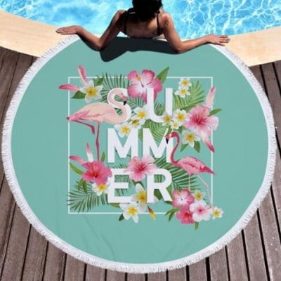 ♡フラミンゴビーチマット♡ 海外取寄せ*夏*ヨガマット*旅行*インテリア*ハワイアン*アウトドア