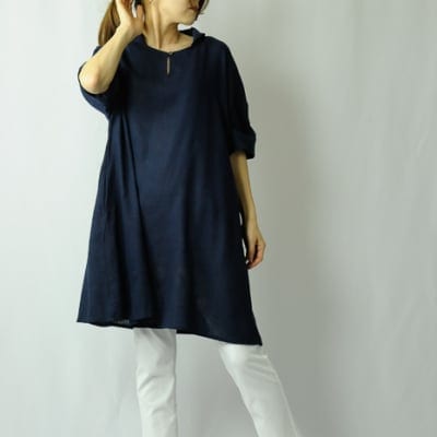 春夏服の定番☆スキッパー風チュニック|40代ファッション│50代ファッション│60代ファッション│70代ファッション│ミセスファッション|レディースファッション 夏 おしゃれ 人気 お出かけ 服 ギフト プレゼント 体型カバー