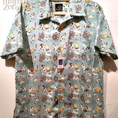 【ニャロハ (アロハシャツ) 浮世絵柄】 ハンドメイド CHIGRACCI