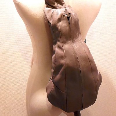 CHIGRACCI Ture-tette ワンショルダー 猫バッグ グレー(ベージュ)