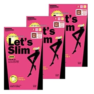 1+1+1 3枚セット レディース Let's Slim レッツスリム 最大-5cm 美脚タイツ 着圧レギンス 履くだけでモデルのような美脚に 韓国で大ヒット