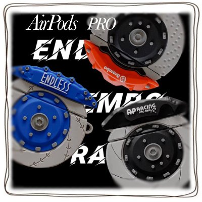 【ツクツク通販★送料無料】AirPods Pro/ケース/カバー/第3世代対応/車パーツ/ブレーキ/ENDLESS/Brembo/全面保護/防水/防塵/キャラクター/シリコン/