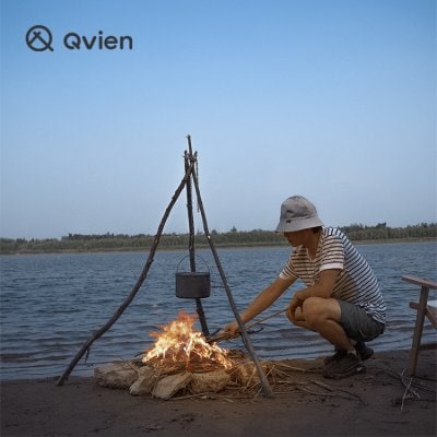 トライポッドリング&チェーン【Qvien】アウトドアの三脚作りに便利...