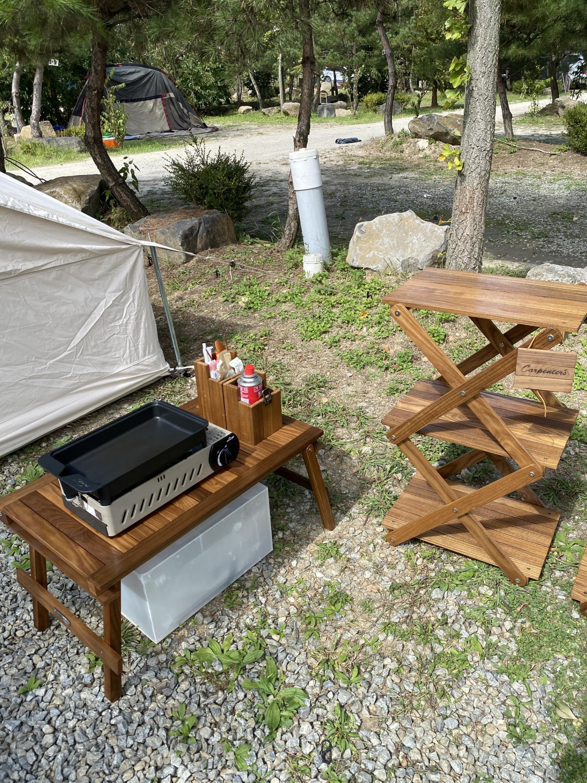 Carpenters Pll out table アウトドアテーブル 折りたたみ式 ウッド