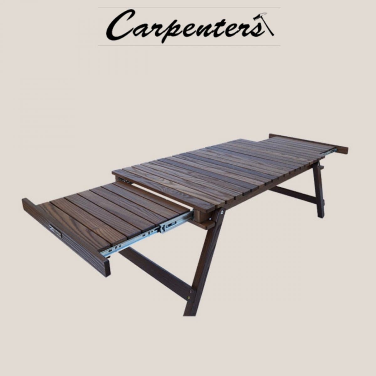 Carpenters レールテーブル extension Table アウトドアテーブル 折りたたみ式 ウッドテーブル 木製 キャンプ バーベキュー 韓国