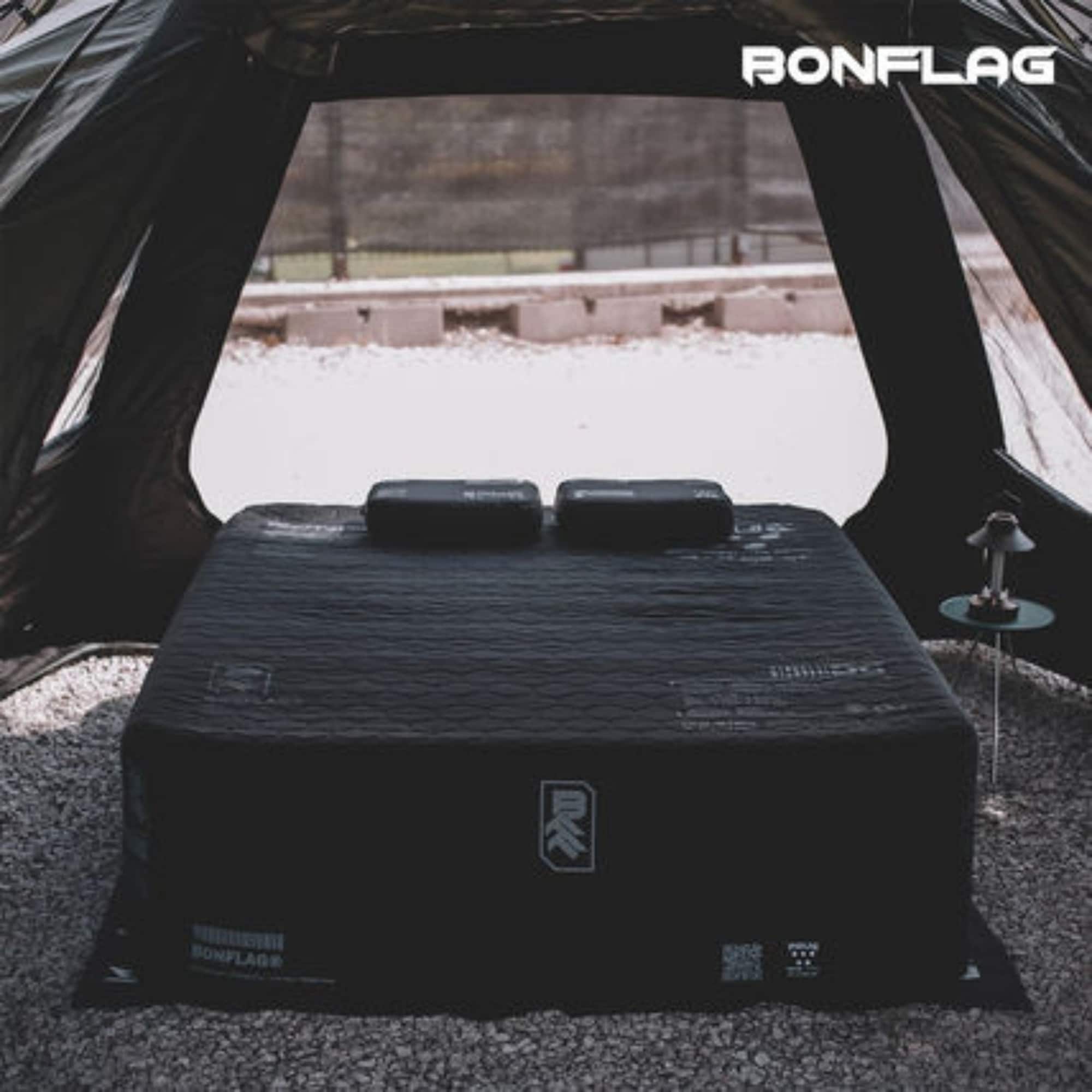 used ボンフラッグ韓国エアタクティカルベッドダブル黒 BONFLAG タクティカル エアーベッド 2人用 TACTICAL AIR BED 2P