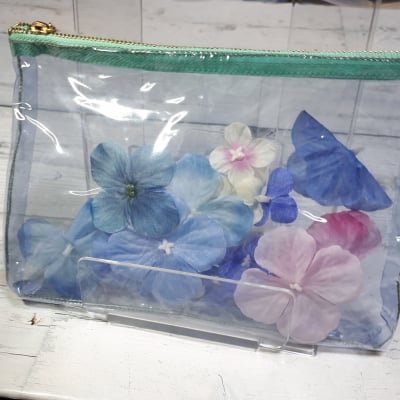 和気あいあい紫陽花ポーチ ミント
