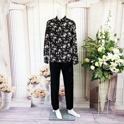 メンズ長袖シャツ ブラック 黒 花柄 薔薇柄 Men S 0017 ドレス ステージ衣装 愛媛県のドレスショップ花麗 はなうらら ツクツク 通販 モバイル 最もお得な高ポイント還元通販サイト メンズ長袖シャツ ブラック 黒 花柄 薔薇柄 Men S 0017 ドレス ステージ衣装 愛媛県のドレスショップ花麗 はなうらら ツクツク 通販 モバイル 最もお得な高ポイント還元通販サイト