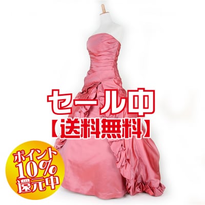 【激安中古】カクテルドレス/お色直しドレス/カラードレス/ローズピンク/wc-0011