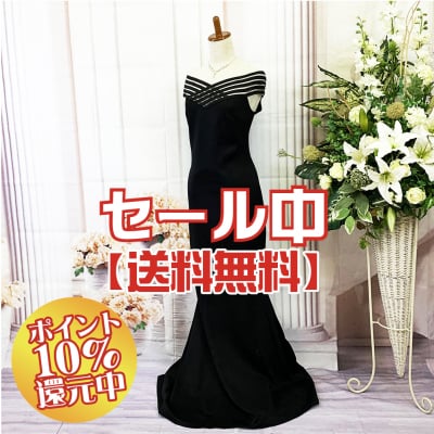 【送料無料】ロングドレス/2Lサイズ/XL/ブラック/黒/シンプルキレイ目ドレス/st-2L-0071