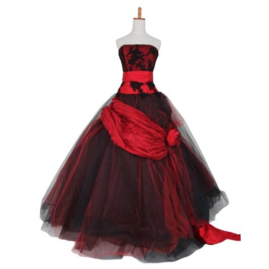 熱販売 【カラードレス】赤ドレス/ウェディングドレス/演奏会ドレス/お 