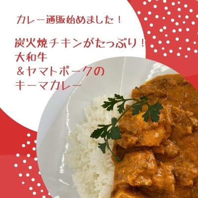 オリジナルキーマカレー(200g入)×5食セット|備長炭イタリアン創特製大和牛&ヤマトポークのゴロゴロミンチで煮込み備長炭火焼チキンを仕上げにたっぷり使用!
