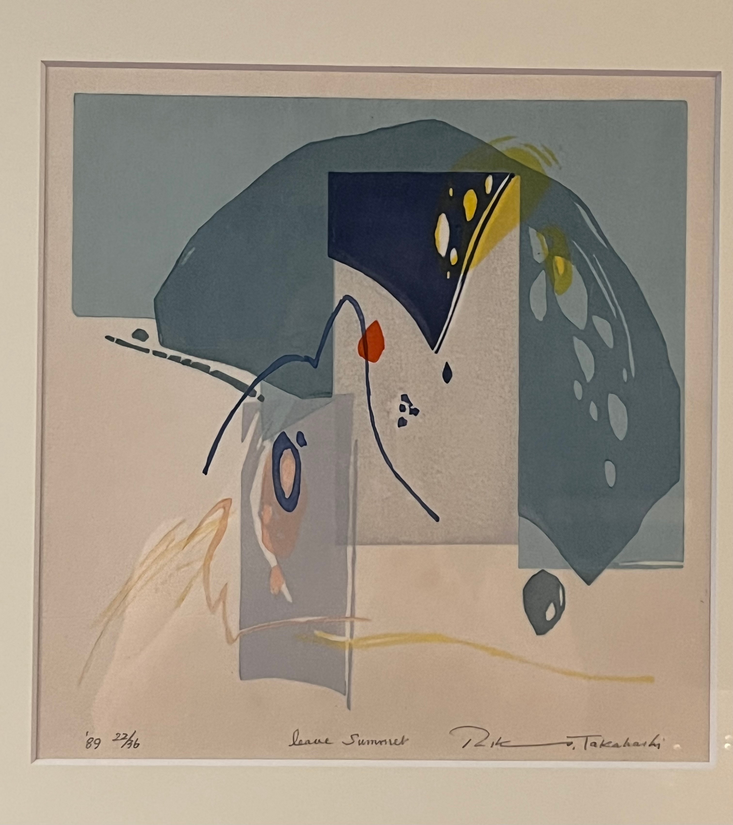 木版画】高橋力雄作 Leave Summer