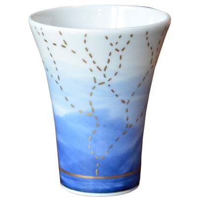 オリジナルデザイン カップ 1点もの ビアカップ 陶器 19016-C