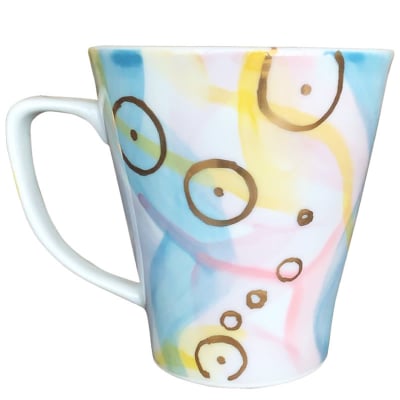 オリジナルデザイン マグカップ 1点もの コーヒーカップ 陶器 19063-E