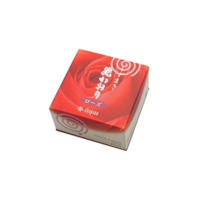 花かおり(うずまき)薔薇-ローズ-10巻入り(不燃性マット付)|約6.0cm|うずまき型/芳醇で華やかなローズをイメージした香り