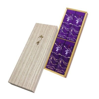 ご進物用|ルビー宝 和装紙箱 短寸4入|約13.5cm/ご先祖様や故人に真心伝える香りのお供えに【送料全国一律520円】