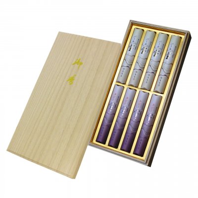 ご進物用|ルビー•パール宝アソート 桐箱 短寸8入|約13.5cm/ご先祖様や故人に真心伝える香りのお供えに
