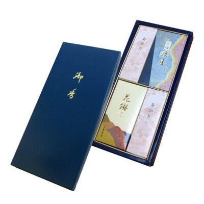 【送料全国一律520円】花琳渡月二種香 紙箱/ご先祖様や故人に真心伝える香りのお供えに|ご進物用お線香