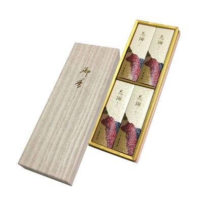 花琳 和装紙箱 短寸4入|ご進物用お線香/ご先祖様や故人に真心伝える香りのお供えに【送料全国一律520円】