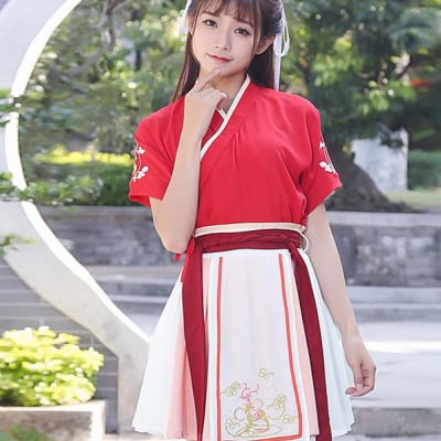 チャイナドレス 大人用中国宮廷風唐装 漢服 カジュアル プリント花柄エレガント復古風コスプレ衣装 写真撮影 パーティー用ドレス レディース 古代コスプレ衣装 中華コスプレ服