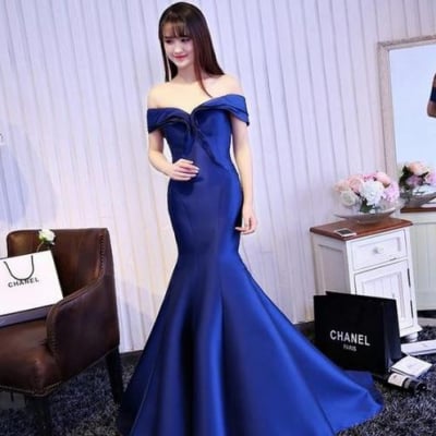 ブライダル 花嫁ウェディングドレス 結婚式 披露宴 二次会 礼服 パーティードレス ワンピース ビスチェ 二次会ドレス ロングタイプ シンプル お姫様ドレス スレンダー マーメイド ネイビー